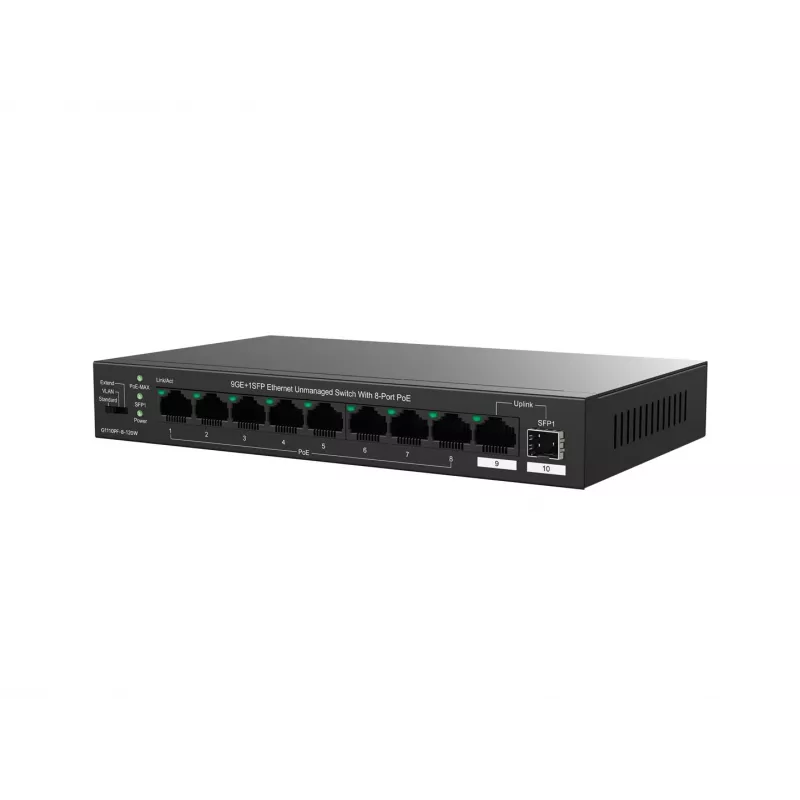 Nevaldomas jungiklis Tenda TEG1110PF-8-120W Gigabit Ethernet PoE 9 prievadai