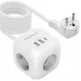Power Cube QOLTEC 52547 ilgintuvas 3×AC lizdai, 2×USB-A, 1×USB-C PD 20W