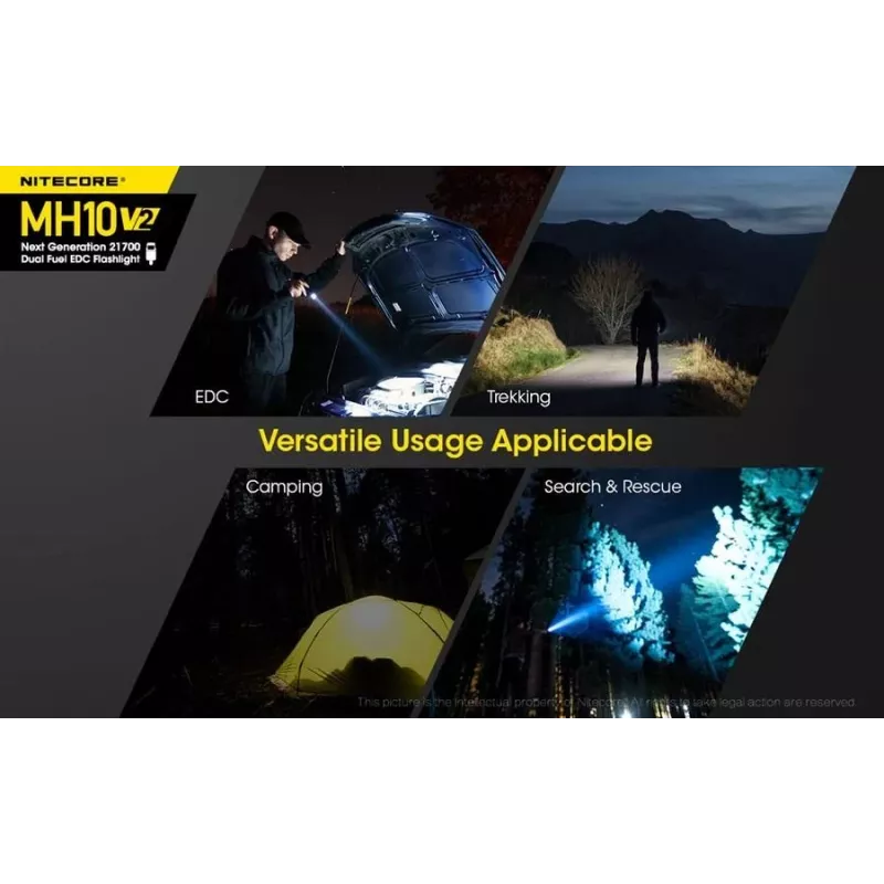 Rankinis žibintuvėlis Nitecore MH10 V2 juodas