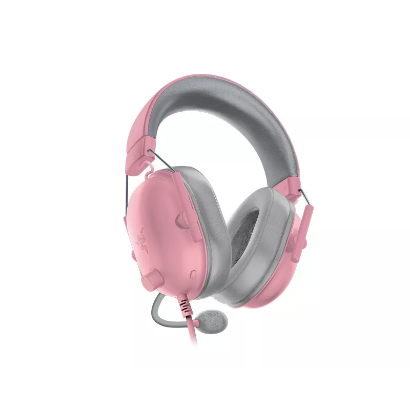 Razer BlackShark V2 X RZ04-03240800-R3M1 laidinė žaidimų ausinė su mikrofonu, uždaro tipo, 3,5 mm, 50 mm membranos, kardioidinis mikrofonas, Quartz Pink