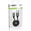 USB laidas Emtec ECCHAT700TCU3 1,2m USB 3.2 Gen 2 juodas