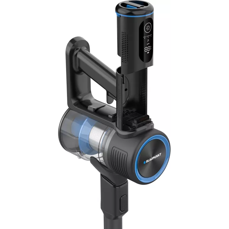 Belaidis lazdelinis dulkių siurblys BLAUPUNKT VCH801, 22,2 V baterija, 200 W, 0,5 L cikloninis be maišelio, LED, kietoms grindims