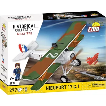 Konstruktorius Cobi Blocks Nieuport 17 C.1 277 dalių – Lėktuvo modelio rinkinys, kolekcinis blokelių rinkinys