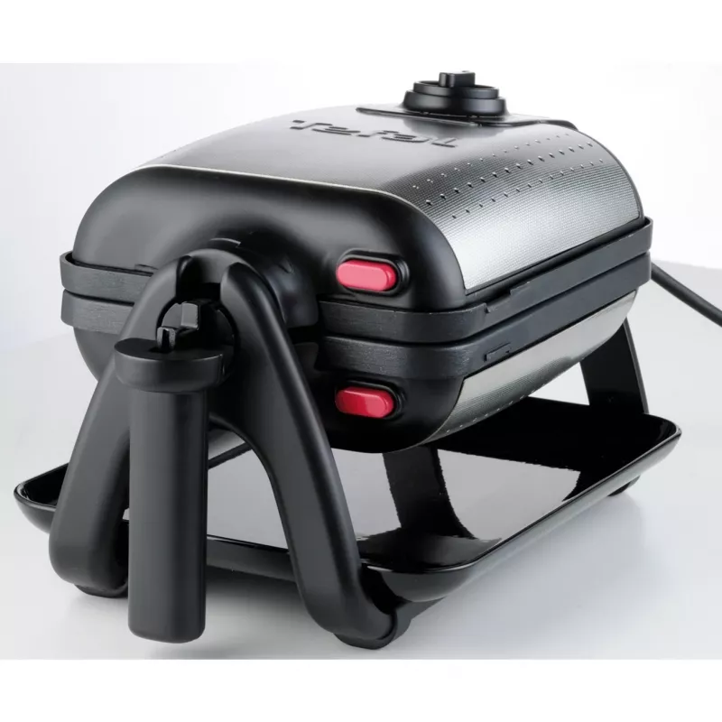 Tefal WM756D vaflinė 2 vafliai 1200 W Juoda, Nerūdijantis plienas