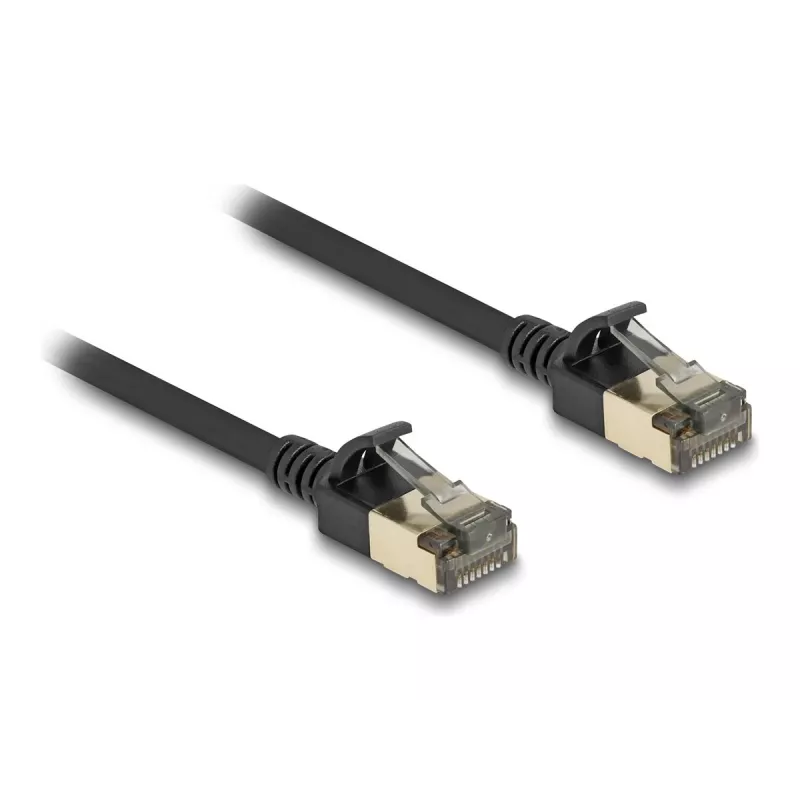 Tinklo kabelis DeLOCK RJ45 Cat.8.1 F/FTP Slim Pro 5m Juodas
