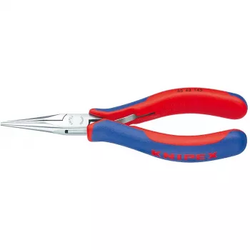 Knipex elektronikos griebimo replės, bendras ilgis 145 mm, plokščiai apvalūs nasrai, forma 6, daugiakomponentė rankena