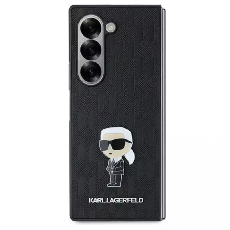 Karl Lagerfeld KLHCZFD6SAPKINPKK Galinis dangtelis Samsung Galaxy Z Fold6 plastikinis juodas