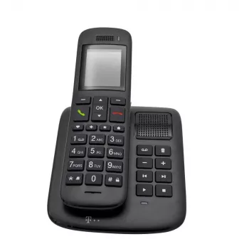 Telekom Sinus A 32 DECT belaidis telefonas su skambučio numerio atpažinimu, juodas