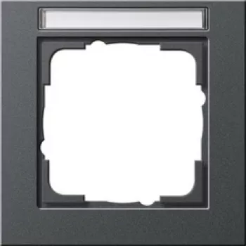 Gira E2 sieninė plokštelė antracitinė, termoplastikas, bevaržtė, 80,8×80,8×9,3 mm