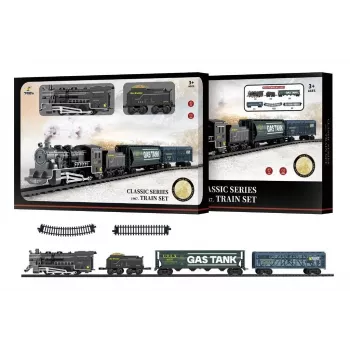 Elektrinis traukinukas Artyk Train Vintage 173806 – baterijomis varomas retro traukinukas su bėgiais