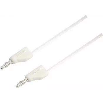 VOLTCRAFT matavimo laidas [Kištukas 4 mm - Kištukas 4 mm] 1,5 m Baltas MSB-300 (MSB-300-1.5-WS)
