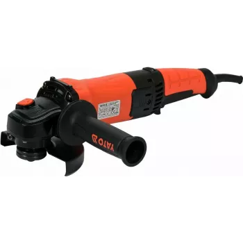 YATO kampinis šlifuoklis 125 mm 1400 W su greičio reguliavimu / galinė rankena