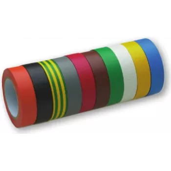 Elektros izoliacinė juosta cimco 160000, PVC, 15 mm x 10 m, įvairių spalvų, vidaus ir lauko darbams