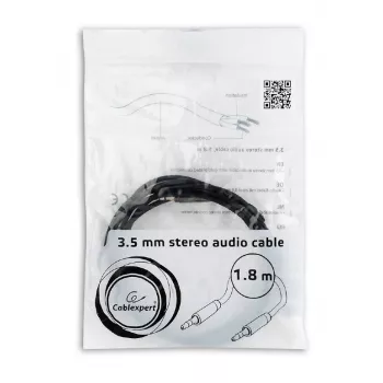 Kabel GEMBIRD CCAP-444-6 (Mini Jack M - Mini Jack M; 1 8m; kolor czarny)