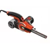Juostinis šlifuoklis Black & Decker KA902EK — 400 W, reguliuojamas greitis, šlifavimo plokštė 451×13 mm, 230 V, 3 m laidas, su dėklu