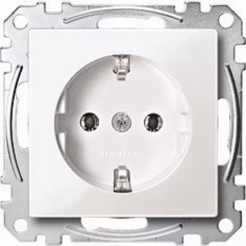 Kištukinis lizdas merten MEG2301-0325 CEE 7/3 baltas 250 V 16 A termoplastikas