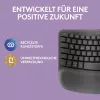 Klaviatūra „Logitech Wave Keys“ belaidė RF + Bluetooth, QWERTZ vokiška, grafito spalvos