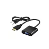 Vaizdo adapteris SAVIO CL-23/B VGA (kištukas) į HDMI Type A (lizdas) 0,5 m, juodas