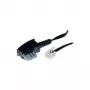 S/CONN 6m TAE-N – RJ 11 juodas permatomas telefono laidas ShiverPeaks