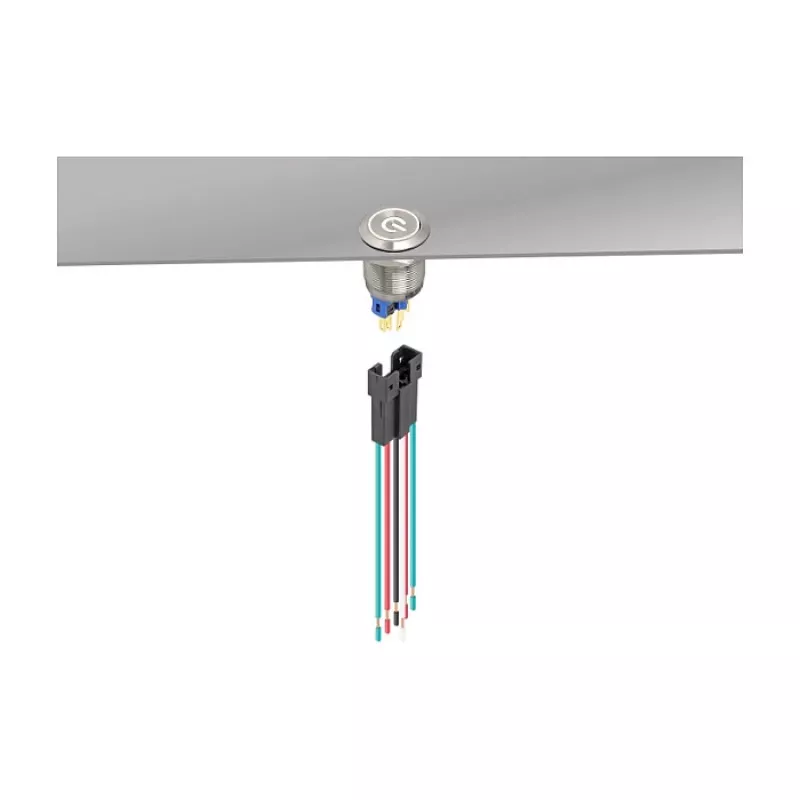 Delock 90791 lizdas 22 mm 6 kontaktų mygtukui ar jungikliui