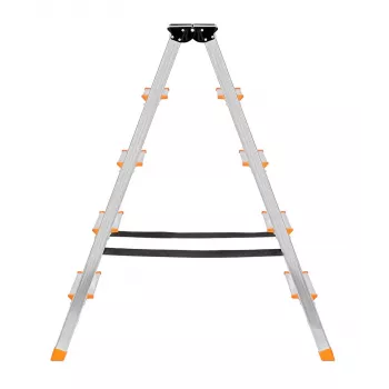 Krause Dopplo 120410 aliumininės dvipusės kopėčios, 2 x 5 pakopos