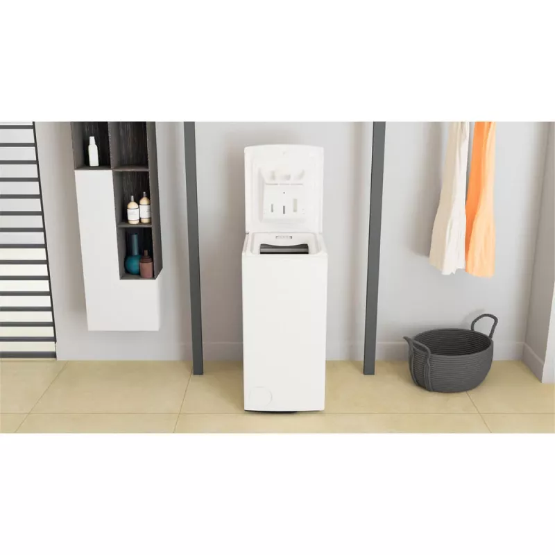 WHIRLPOOL TDLR 7231BS EU – Skalbimo mašina su viršutiniu pakrovimu, 7 kg, 1200 aps/min, energijos klasė D, plotis 40 cm, gylis 60 cm, inverterinis variklis