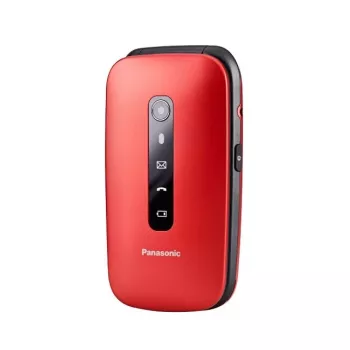Panasonic KX-TU550 EXR mobilusis telefonas senjorams, 4G, 2,8 colio, atverčiamas, raudonas