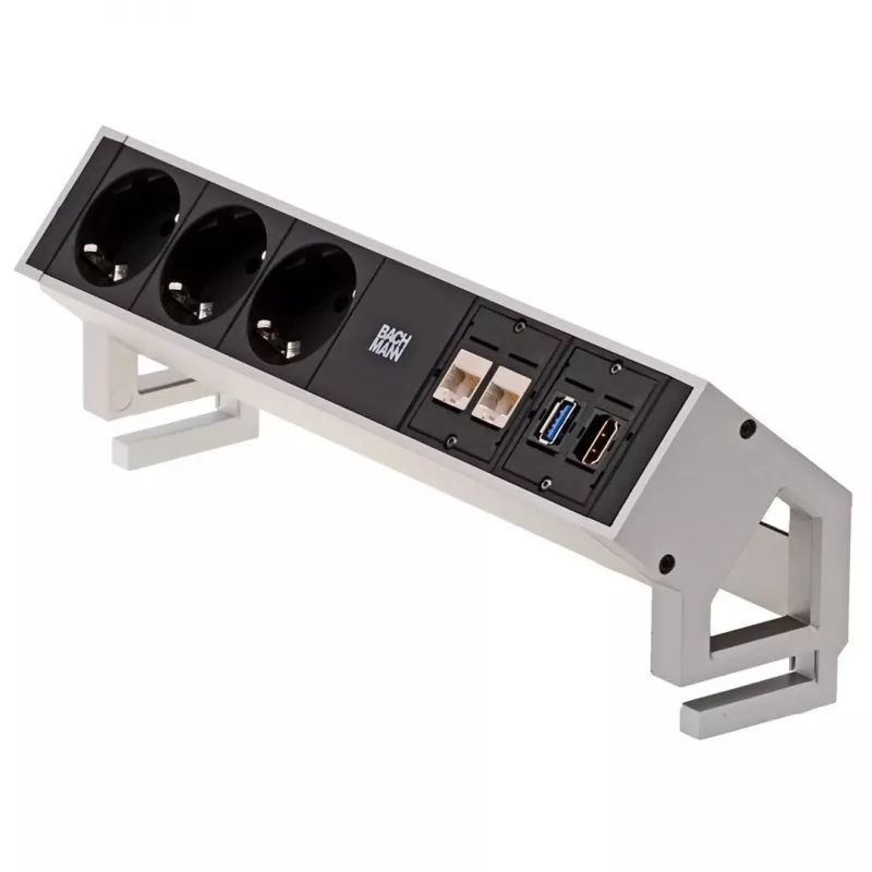 Maitinimo ilgintuvas Bachmann 3x Schuko 2x CAT6 1x HDMI 1x USB3.0 902.502