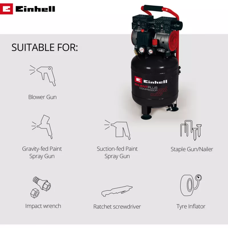 Oro kompresorius Einhell TE-AC 24 Silent 750 W 135 l/min