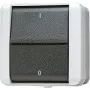 JUNG 802 W – Rokinis jungiklis – 2P – Laidinis – Juodas – Baltas – Termoplastas – IP44