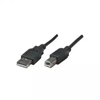 Manhattan jungiamasis laidas USB-B į USB-A 2.0, 3 m, juodas (333382)
