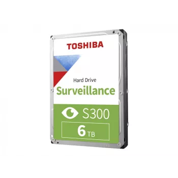 Toshiba S300 stebėjimo 3.5 inch vidinis kietasis diskas SATA 6GB/s - 6TB, 5400RPM