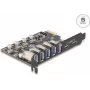 DELOCK PCI Express x1 kortelė 90346 – 5 Gbps, 5 išoriniai prievadai