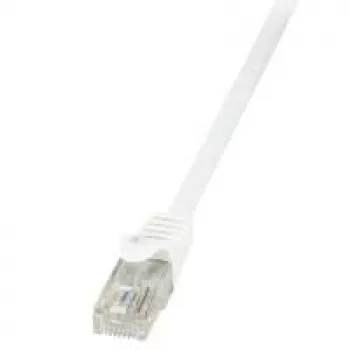 LogiLink CP2111U RJ45 tinklo kabelis, jungiamasis kabelis CAT 6 U/UTP 20,00 m baltas su snap-on apsauga