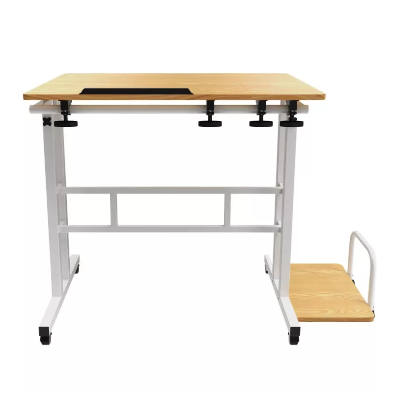 Maclean mobilus stalas nešiojamam kompiuteriui, baltas, 80x60 cm, 50 kg maks., reguliuojamas aukštis 67-115 cm, MC-124 W