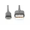 Assmann USB 2.0 jungiamasis kabelis, A tipo – micro B, kištukas/kištukas, 1,0 m, juodas (AK-300110-010-S)