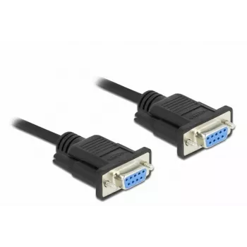 Serijinis kabelis DeLOCK 86605 Juodas 2m RS-232 Sub-D9