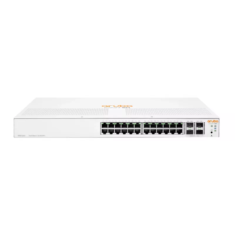 Valdomas tinklo jungiklis HPE Aruba Networking Instant On 1930 24G Class4 PoE 4SFP/SFP+ 195W, 24 Gigabit PoE prievadai, stovui