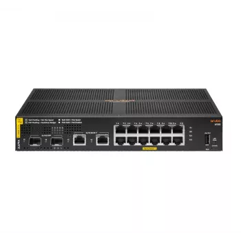HPE Aruba Networking 6100 12G Class4 PoE 2G/2SFP+ 139W valdomas L3 Gigabit Ethernet jungiklis su PoE, 1U, juodas