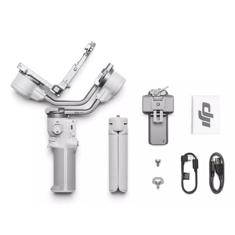 Gimbal stabilizatorius DJI RS 4 MINI — 3 ašių kompaktiškas lengvas veidrodiniams ir mažiems DSLR fotoaparatams (CP.RN.000000442.01)