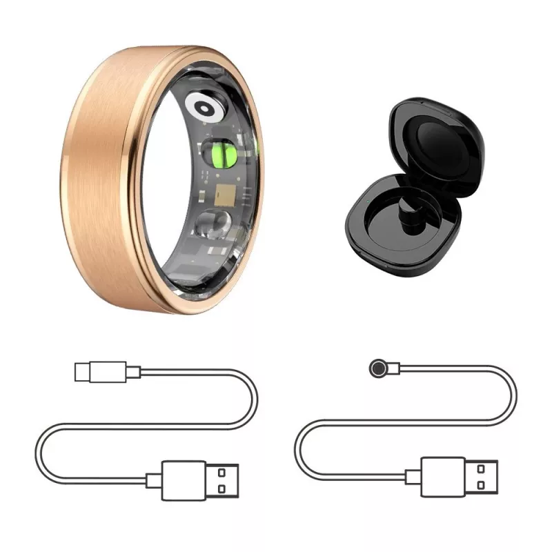 Išmanus žiedas MANTA SR01GD 62mm OneRing Gold – 62 dydis, auksinė spalva