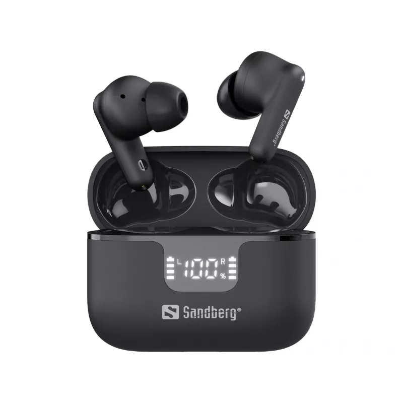 Belaidės ausinės Sandberg Wireless Earbuds ANC+ENC