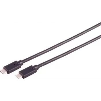 USB-C laidas S/CONN 13-62025 USB 3.2 Gen 2x2 1 m juodas