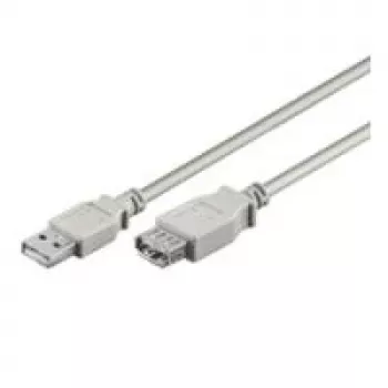 Wentronic Goobay USB 2.0 Hi-Speed prailginimo kabelis, pilkas, 0,3 m - USB 2.0 kištukas (A tipas) > USB 2.0 lizdas (A tipas) (68621)