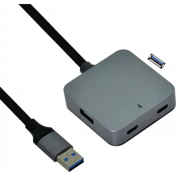 USB šakotuvas VALUE 12.99.1124 USB 3.2 Gen 1 Type-A juodas 5 m