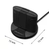 Qoltec 50632 USB 2.0 juodas kortelių skaitytuvas su 1 m laidu