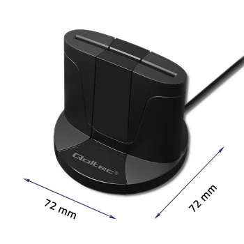 Qoltec 50632 USB 2.0 juodas kortelių skaitytuvas su 1 m laidu