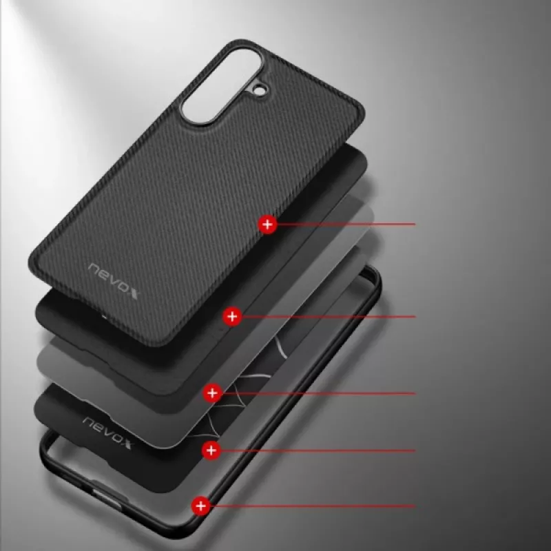 nevox StyleShell NYLO Samsung Galaxy S25 FE juodas (2576)