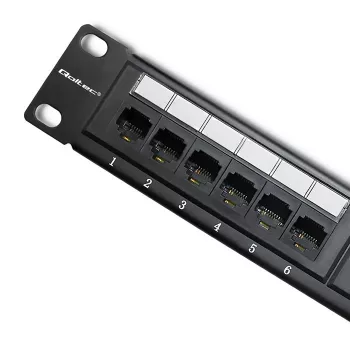 Patch panel RACK 24 portų, kat.6 UTP