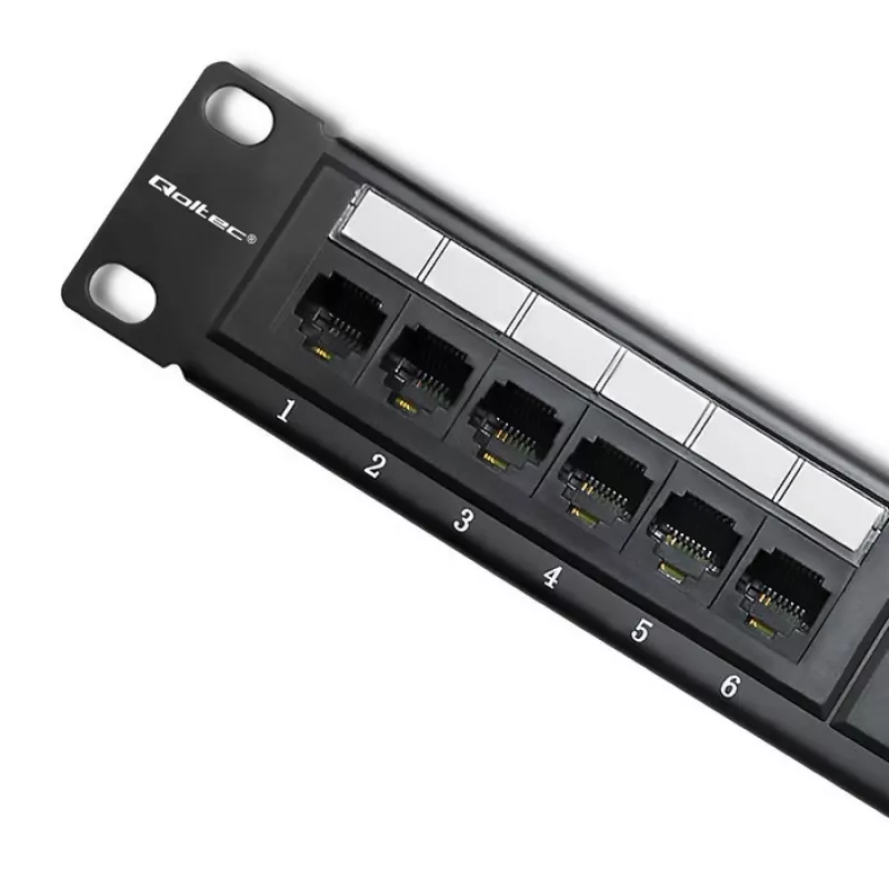 Patch panel RACK 24 portų, kat.6 UTP